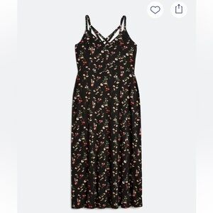 Chic Black Floral Maxi Dress